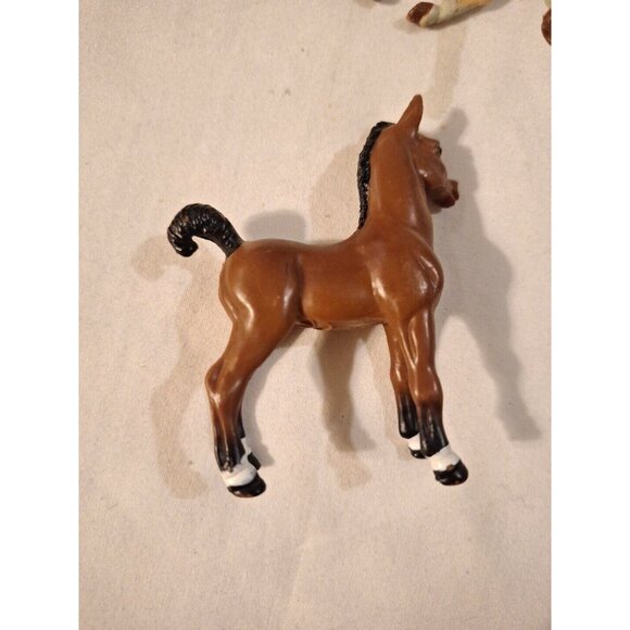 Safari Ltd Horse Clydesdale Foal Brown Bay Dapple Gray Dun Tan 1997 2004 Figure - Picture 9 of 9